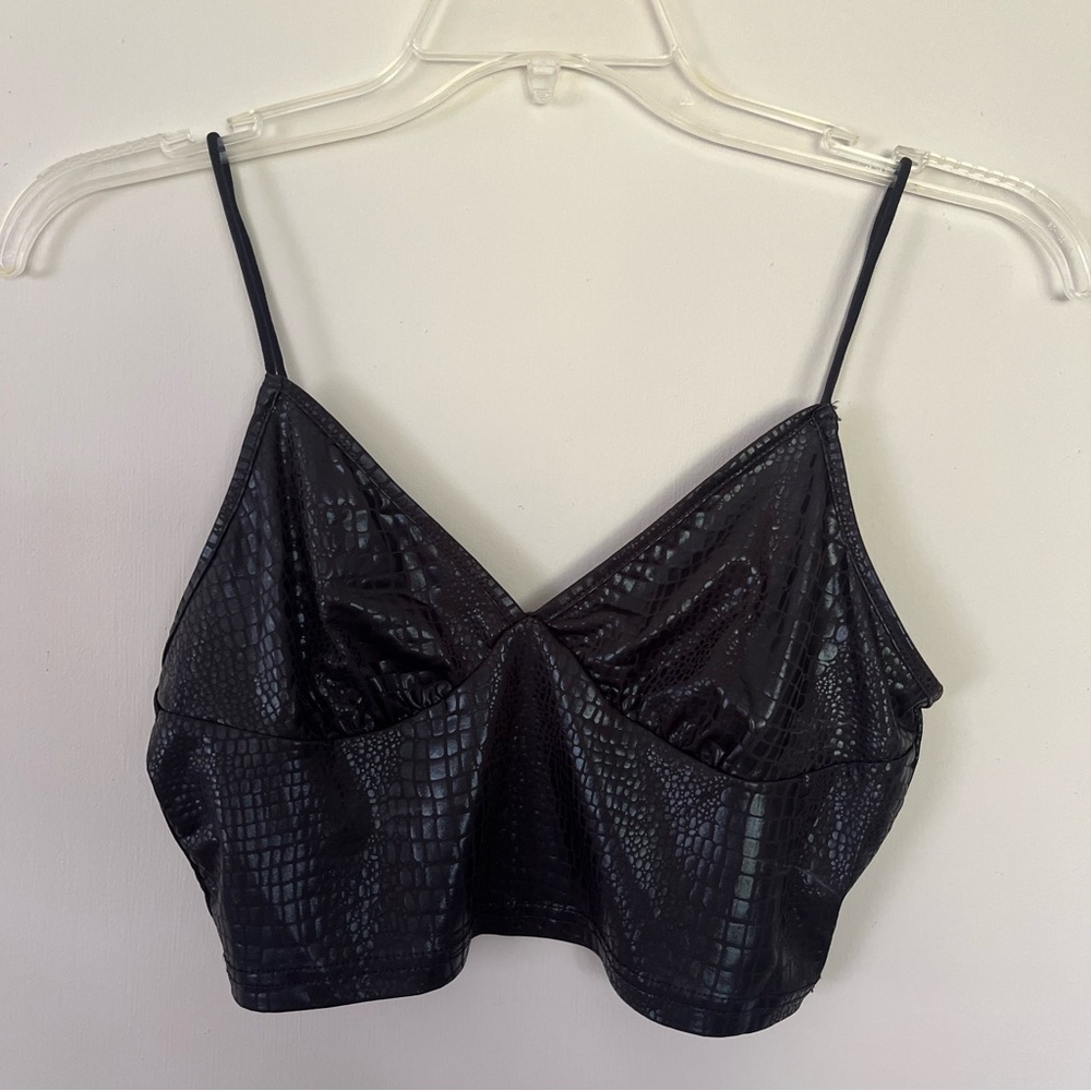 SHEIN Snake Print Crop Tank Top Bralette